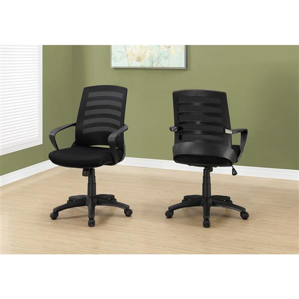 Monarch Contemporary Black Mesh Office Chair
