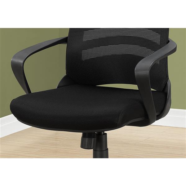 Monarch Contemporary Black Mesh Office Chair