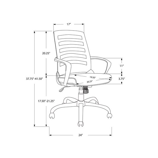 Monarch Contemporary Black Mesh Office Chair