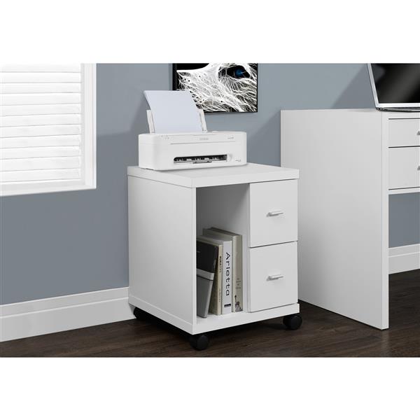 Monarch Contemporary Office Cabinet - White - 23-in H