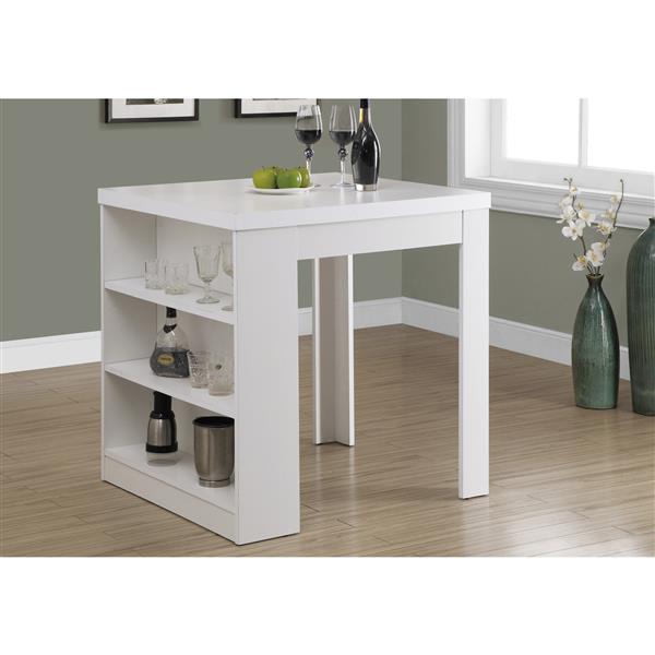 Monarch 32-in x 36-in White Dining Table