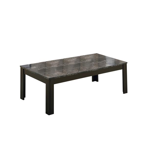 Monarch Specialties Metal Table, Grey Marble Coffee Table Sets
