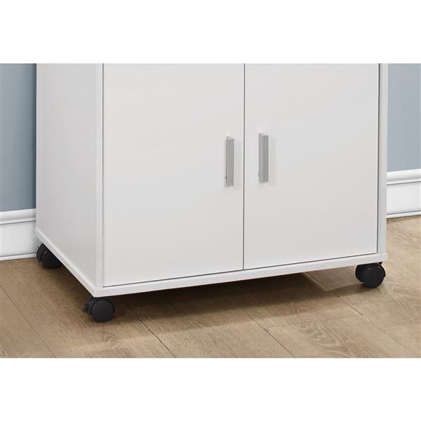 Monarch Kitchen Cart - 33-in - White