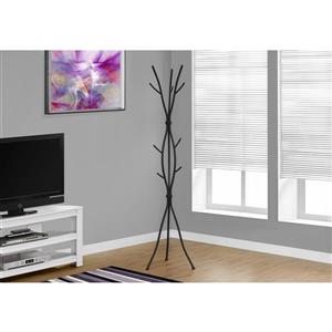 Monarch Contemporary Coat Rack - 74-in - Black