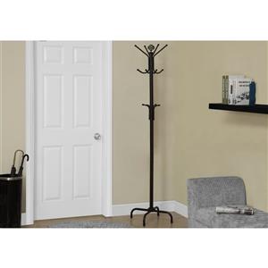 Monarch Contemporary Coat Rack - 70-in - Black