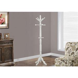 Monarch Tradional Coat Rack - 73-in - Antique White