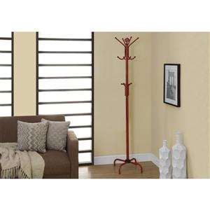 Monarch Contemporary Coat Rack - 70-in - Red