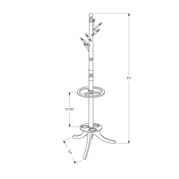 Portemanteau contemporain, 71 po, cerise foncé