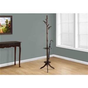 Monarch Contemporary Coat Rack - 71-in - Dark Cherry