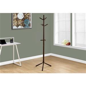 Monarch Contemporary Coat Rack - 69-in - Cappuccino