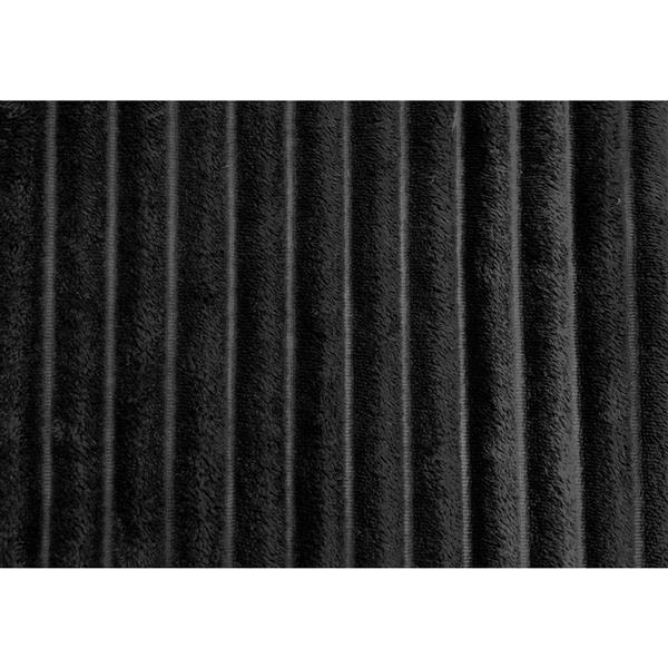 Monarch Decorative Corduroy Pillow -18-in x 18-in - Black