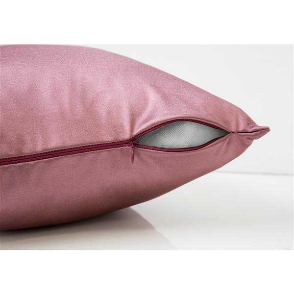 Monarch Decorative Corduroy Pillow - 18-in x 18-in - Pink