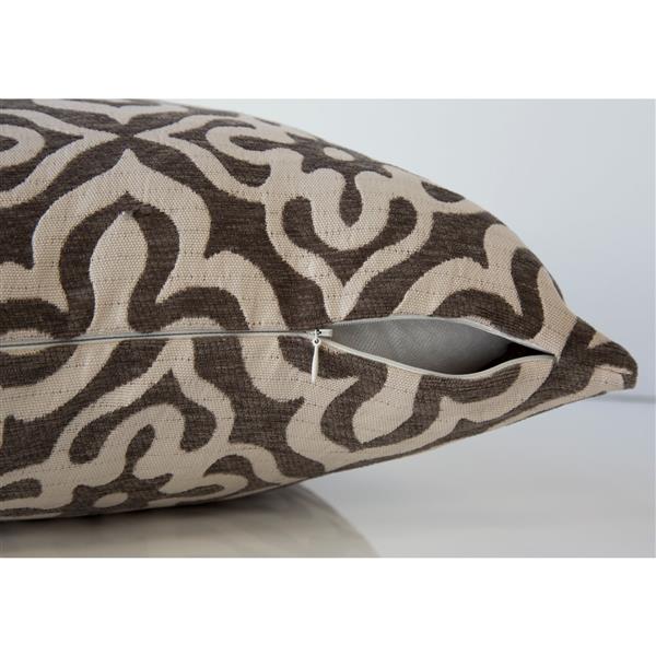 Monarch Decorative Corduroy Pillow - 18-in x 18-in - Brown