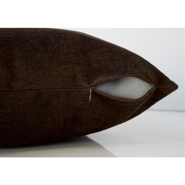 Monarch Decorative Pillow - 2 Pack - 18-in x 18-in - Brown