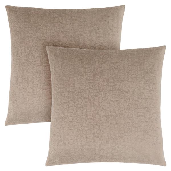 Monarch Decorative Pillow - 2 Pack - 18-in x 18-in - Brown