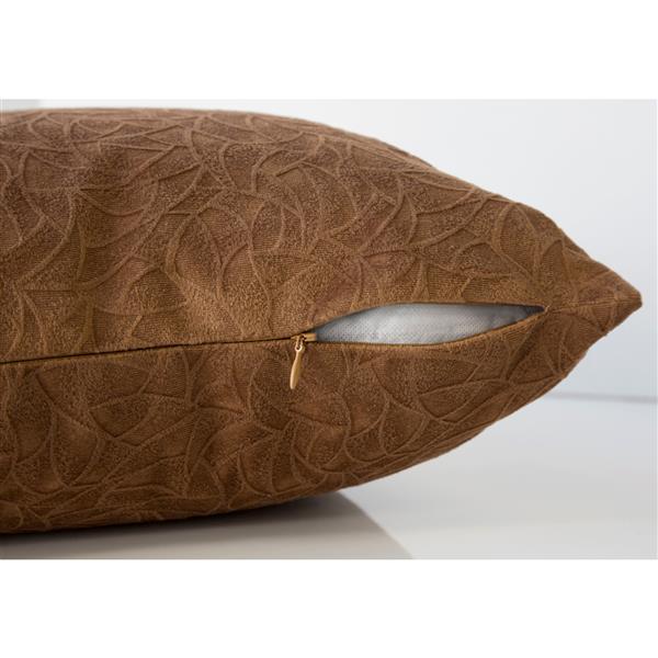 Monarch Decorative Pillow - 2 Pack - 18-in x 18-in - Brown