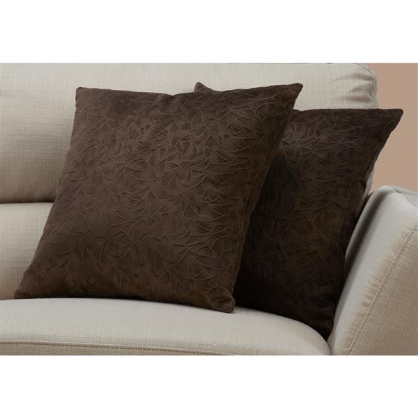 Monarch Specialties Inc. 2-Piece Tan 18x18 Pillow Set