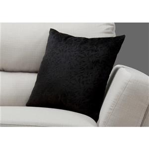 Monarch Decorative Corduroy Pillow - 18-in x 18-in - Black