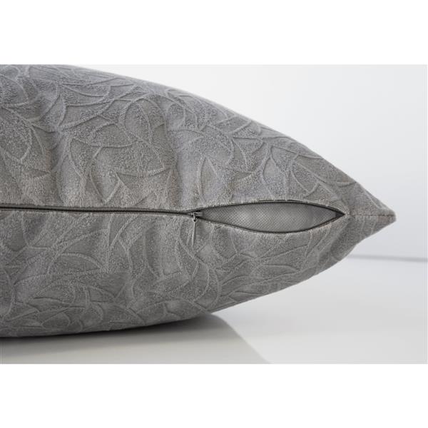 Monarch Decorative Pillow - 2 Pack - 18-in x 18-in - Grey