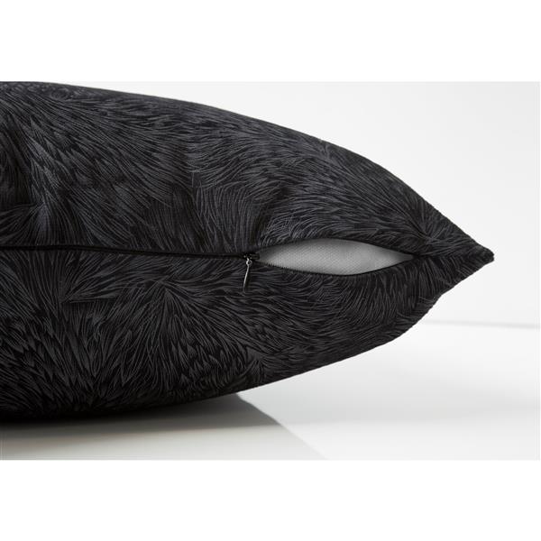Monarch Decorative Pillow - 2 Pack - 18-in x 18-in - Black