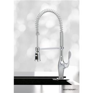 Robinet de cuisine Debra 1 levier douchette extensible, 27"