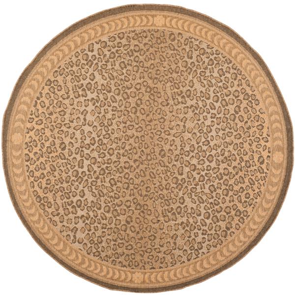 Safavieh Courtyard Rug - 7.8-ft x 7.8-ft - Polypropylene - Natural/Gold