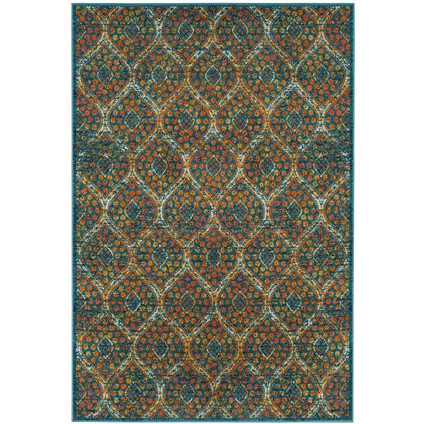 Safavieh Madison Rug - 2.3-ft x 8-ft - Polypropylene - Blue/Orange