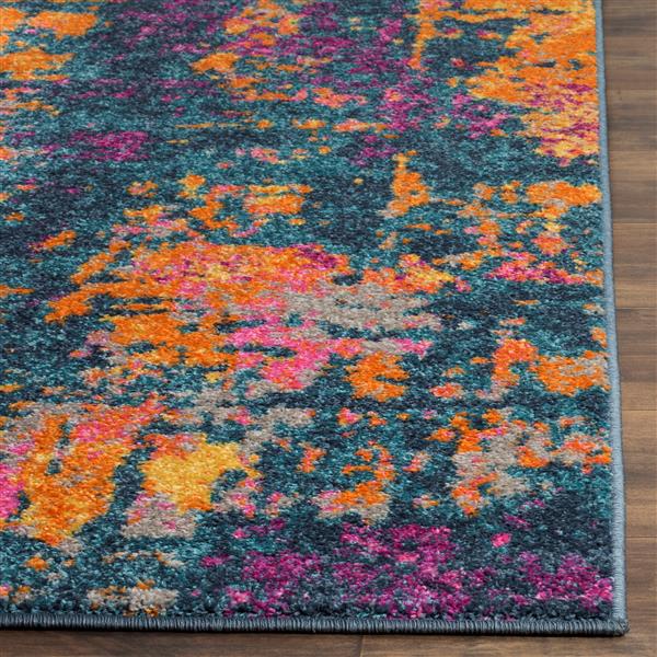Safavieh Madison Abstract Rug - 4-ft x 6-ft - Polypropylene - Blue/Orange