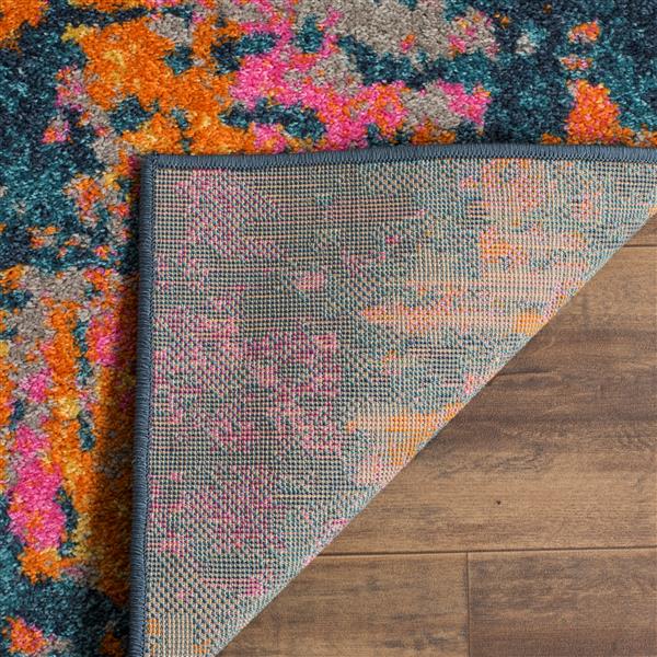 Safavieh Madison Abstract Rug - 4-ft x 6-ft - Polypropylene - Blue/Orange