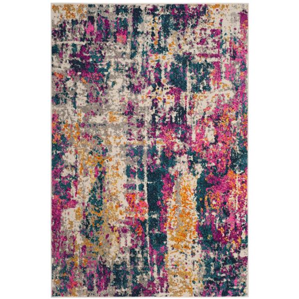 Safavieh Madison Abstract Rug - 3-ft x 5-ft - Polypropylene - Ivory/Blue
