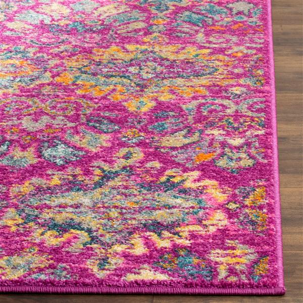 Safavieh Madison Rug - 2.3-ft x 8-ft - Polypropylene - Fuchsia/Blue