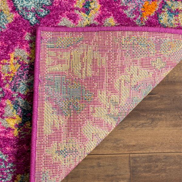 Safavieh Madison Rug - 2.3-ft x 8-ft - Polypropylene - Fuchsia/Blue
