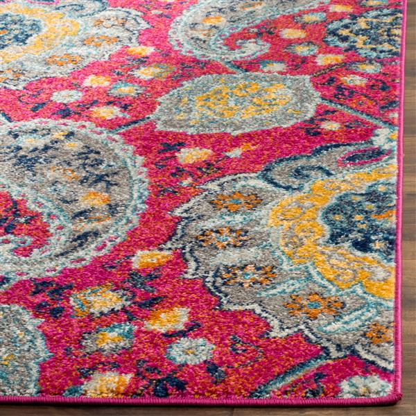 Safavieh Madison Rug - 2.3-ft x 8-ft - Polyester - Fuchsia/Gold