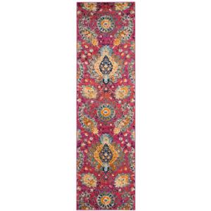 Safavieh Madison Rug - 2.3-ft x 8-ft - Polyester - Fuchsia/Gold