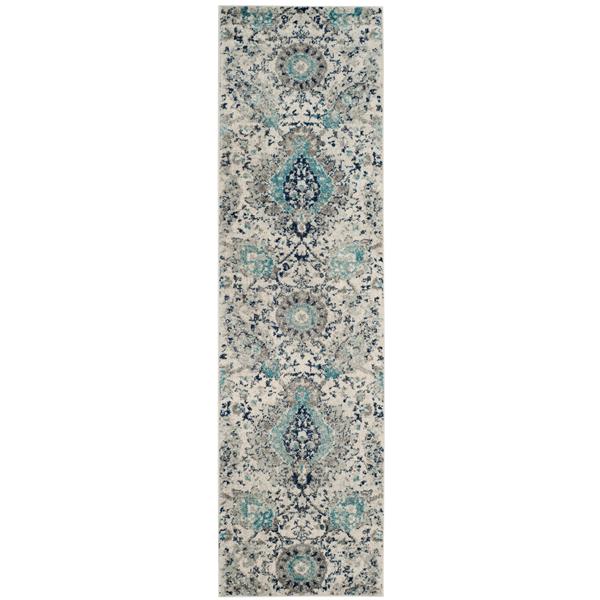 Safavieh Madison Rug - 2.3-ft x 12-ft - Polyester - Cream/Light Gray