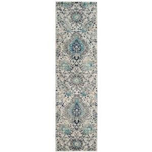 Safavieh Madison Rug - 2.3-ft x 12-ft - Polyester - Cream/Light Gray