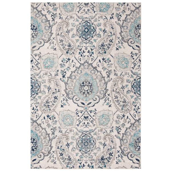 Safavieh Madison Rug - 5.1-ft x 7.5-ft - Polyester - Cream/Light Gray