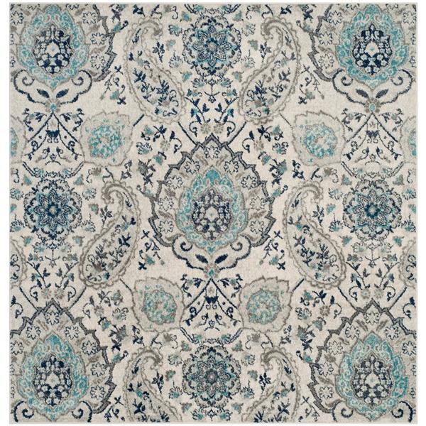 Safavieh Madison Rug - 5-ft x 5-ft - Polyester - Cream/Light Gray
