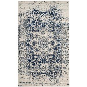 Safavieh Madison Rug - 3-ft x 5-ft - Polyester - Cream/Navy Blue