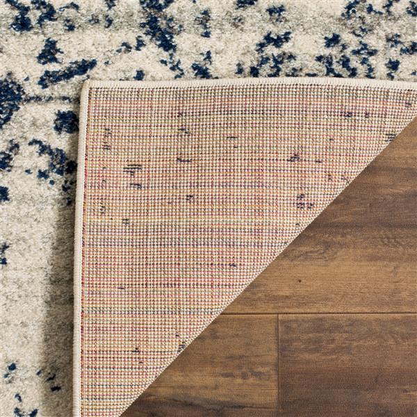Safavieh Madison Rug - 2.3-ft x 6-ft - Polyester - Cream/Navy Blue