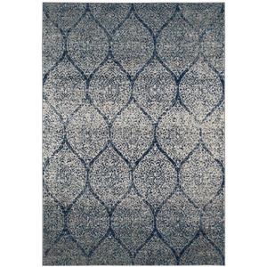 Safavieh Madison Ikat Rug - 4-ft x 6-ft - Polyester - Navy Blue/Silver