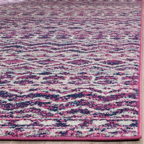 Safavieh Madison Rug - 4-ft x 6-ft - Polyester - Fuchsia/Navy Blue