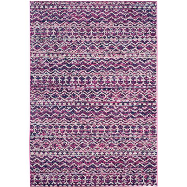 Safavieh Madison Rug - 4-ft x 6-ft - Polyester - Fuchsia/Navy Blue