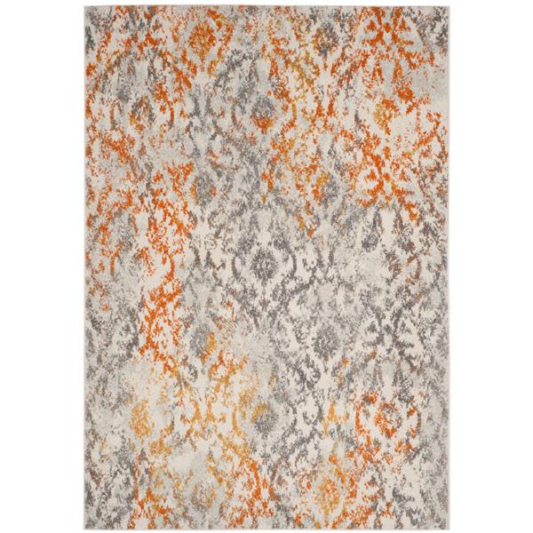 Safavieh Madison Ikat Rug - 4-ft x 6-ft - Polyester - Cream/Orange