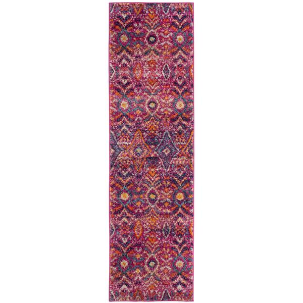 Safavieh Madison Abstract Rug - 2.3-ft x 10-ft - Polyester - Fuchsia