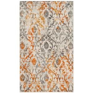 Safavieh Madison Ikat Rug - 3-ft x 5-ft - Polyester - Cream/Orange