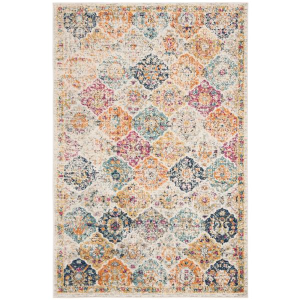 Safavieh Madison Ikat Rug - 4-ft x 6-ft - Polyester - Cream/Multi