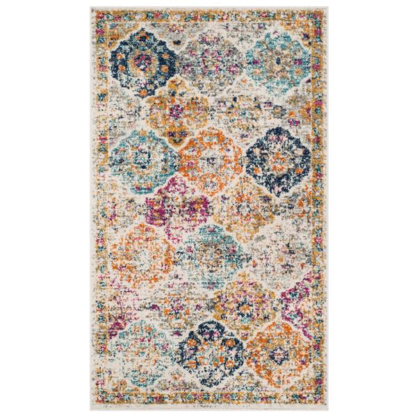 Safavieh Madison Ikat Rug - 3-ft x 5-ft - Polyester - Cream/Multi