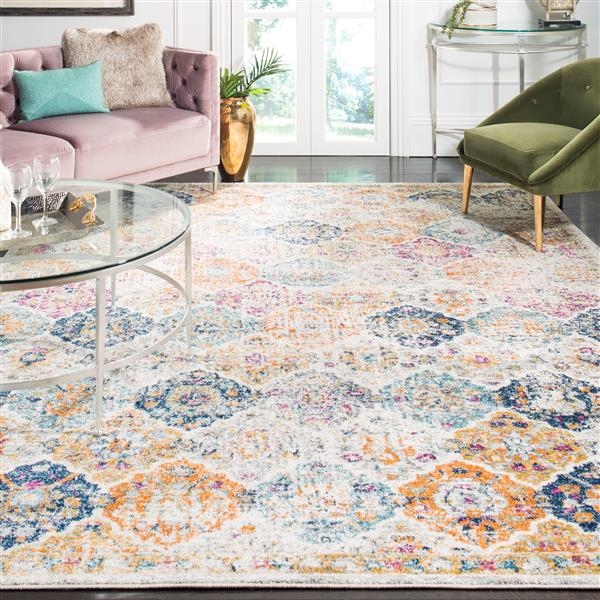 Safavieh Madison Floral Rug - 5-ft x 5-ft - Synthetic - Cream/Multi