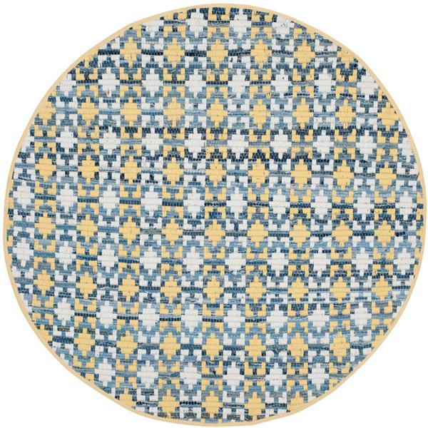 Safavieh Montauk Stripe Rug - 4-ft x 4-ft - Cotton - Gold/Multi